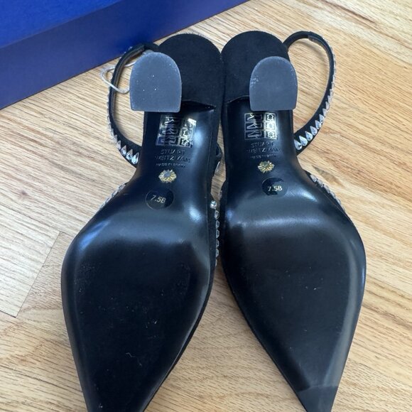 Stuart Weitzman Gemcut Xcurve 100 Slingback Pumps - Picture 3 of 4